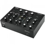 Omnitronic TRM-402 Table de Mixage DJ Rotative 4 Canaux avec Isolateur 3 Bandes Noir