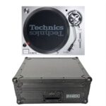 Technics SL-1200MK7 Platine Vinyle DJ à Entraînement Direct Argent avec Flight Case Innox Noir